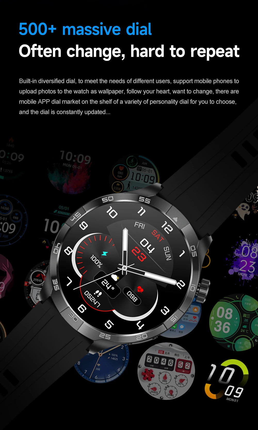 OutdoorTech GPS Sportos Okosóra Férfiaknak - 1,85 Hüvelykes AMOLED Kijelző NFC és HD Hívás IP68 Vízálló