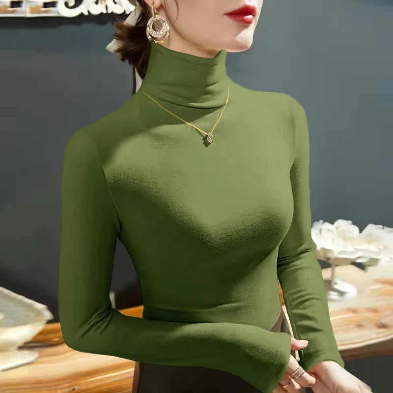JEYONGZOOCN Turtleneck Warm Women