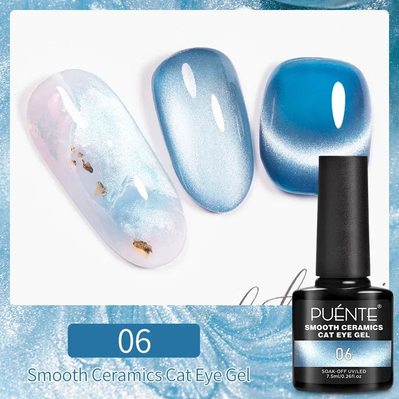 Puente Cat Eye Gel Fényes Kék