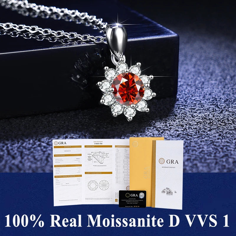 Moissanite Igazi Női Nyaklánc
