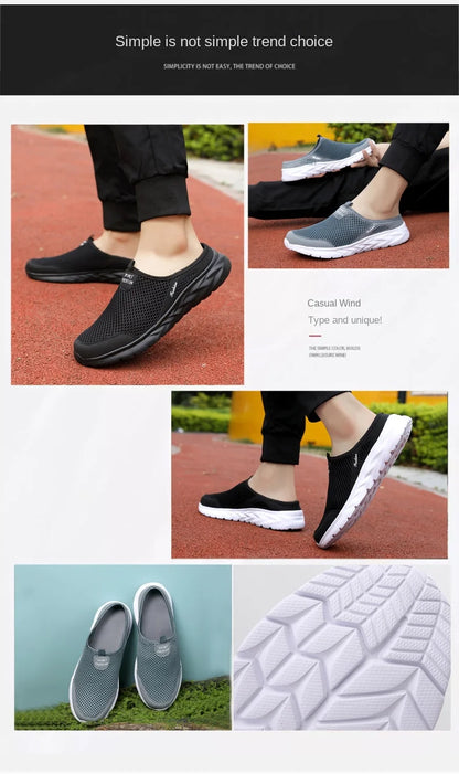 Férfi Nyári Papucs - Lélegző Hálós Slip-On Félcipő