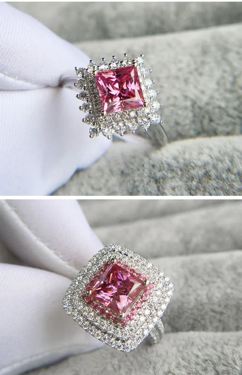 0.5-6ct Rare Colored Moissanite Loose Stone Real VVS1 Lab Grown Princess Crystal Yellow Pink Certified Heart Moissanite Diamonds - BAALAAZ