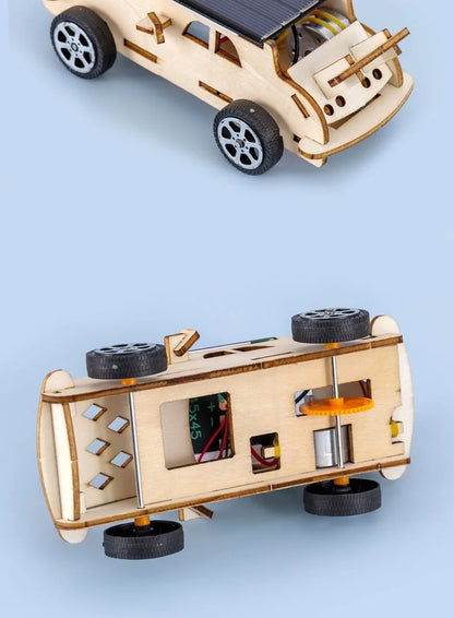 Napenergiás Autó DIY Fa Puzzle