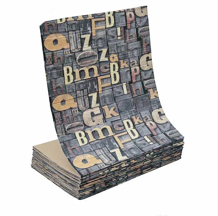 3D Tégla Tapéta Vízálló DZQCN