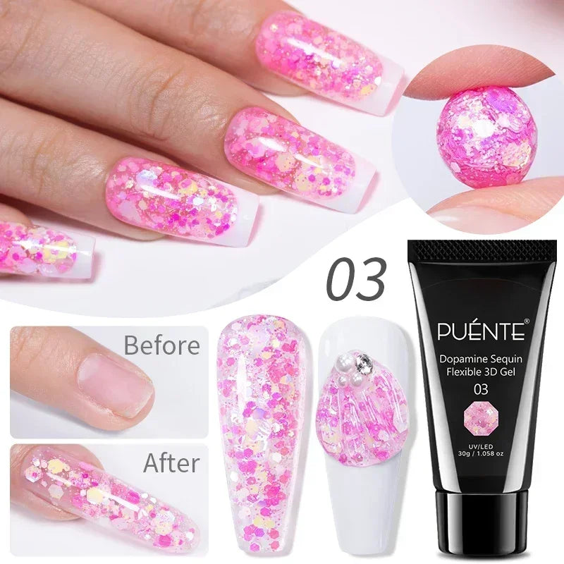 Puente Cat Eye Gel Fényes Kék