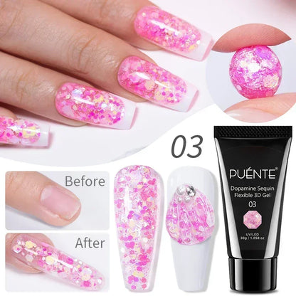 Puente Cat Eye Gel Fényes Kék