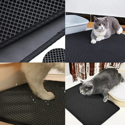 Macska Litter Mat 30x30 Cm - Vízálló Dupla Réteg Csúszásmentes és Mosható 1/2/3 Db