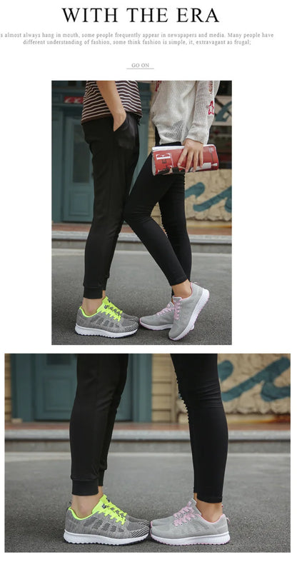 Női Sportos Cipő - Légáteresztő Hálós Sneaker
