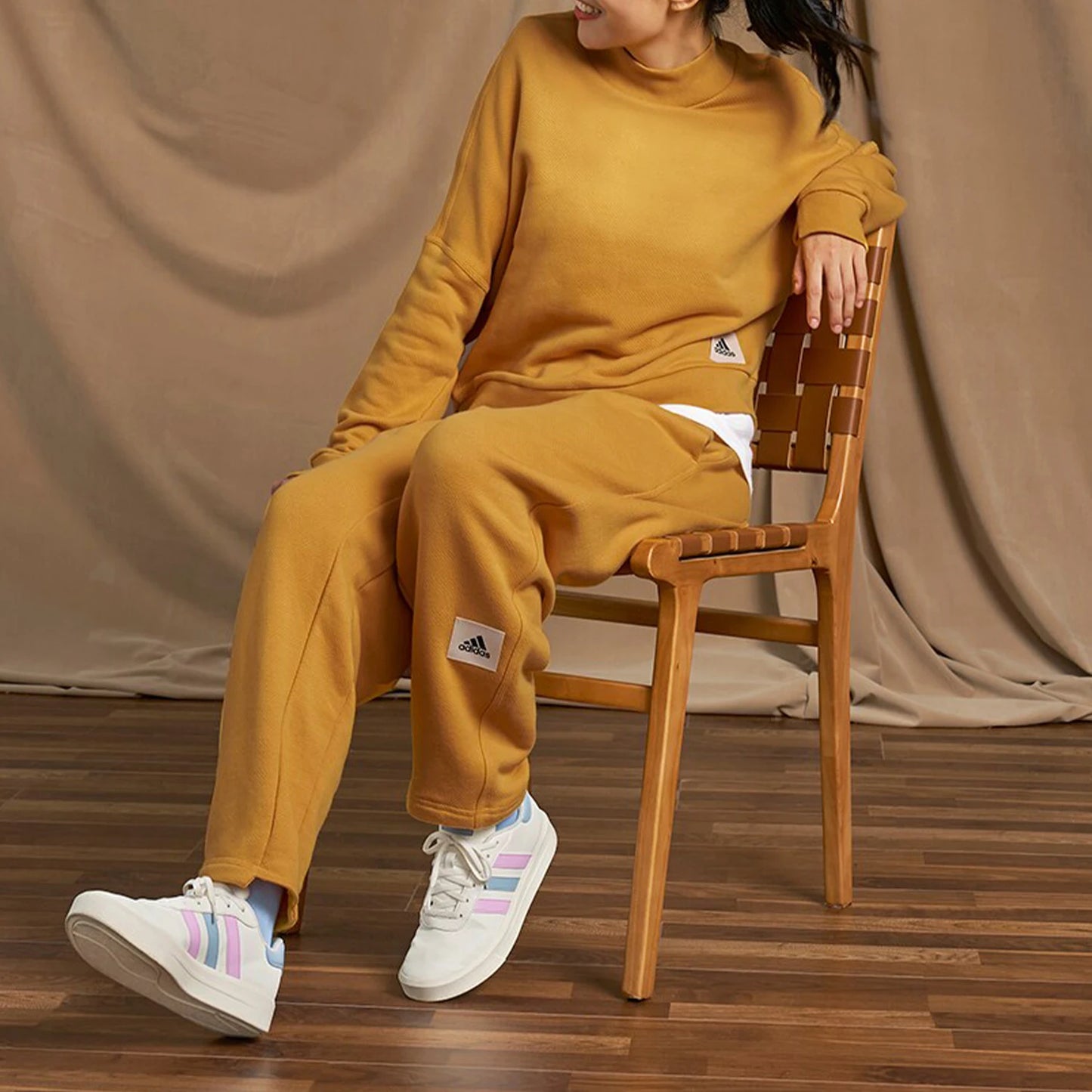Adidas Lounge French Terry Barrel-Leg