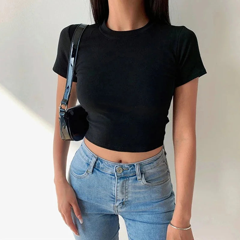 Női Crop Top Soft JEYONGZOOCN
