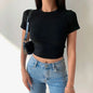Női Crop Top Soft JEYONGZOOCN
