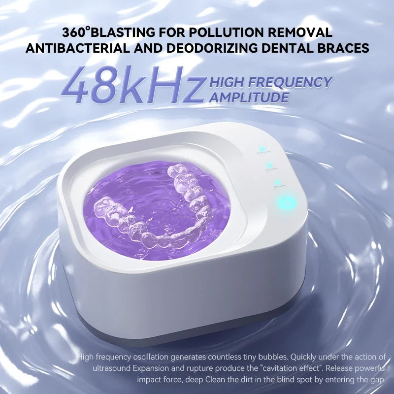 Xiaomi 50kHz UV Ultrahangos Tisztítógép - Fogszabályzó, Ékszer, Szemüveg Tisztító, 3 Fokozat