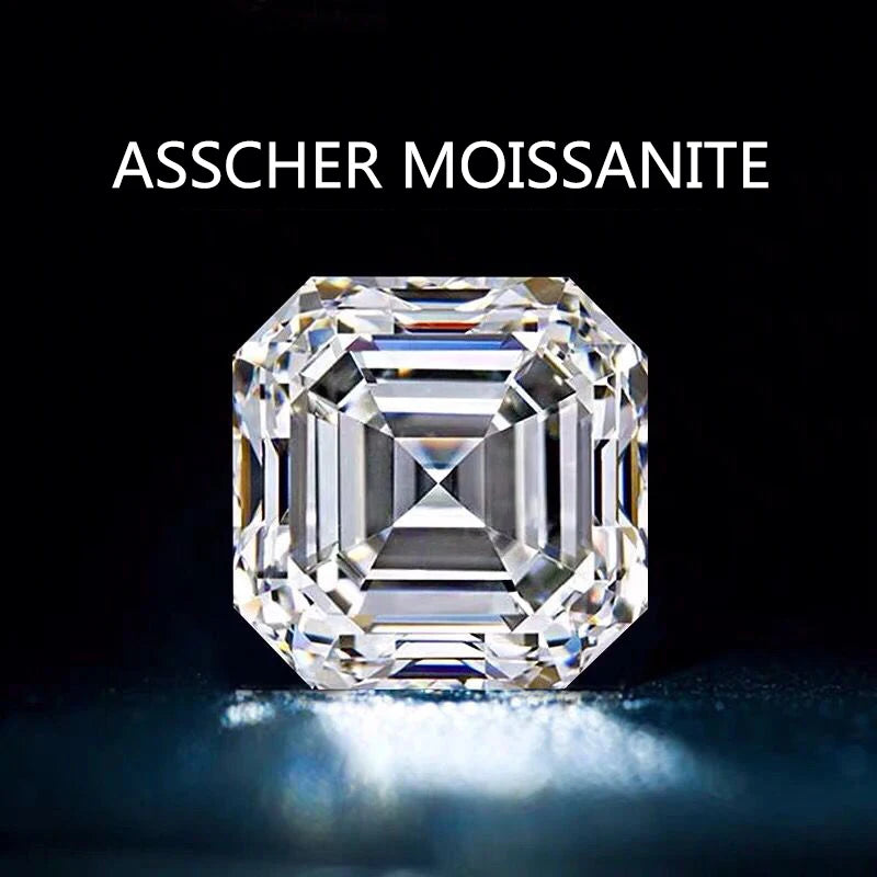 Moissanite 1.0ct Asscher GRA