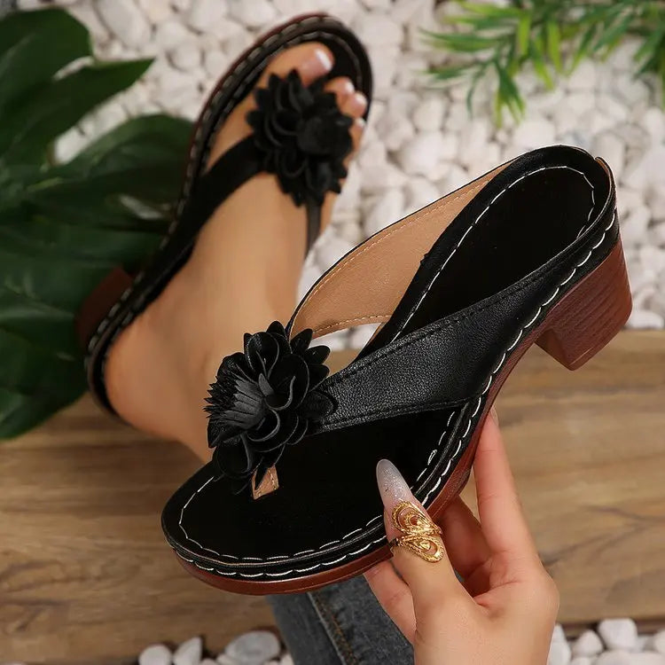 Schuhe mit PU-Obermaterial und quadratischem Absatz