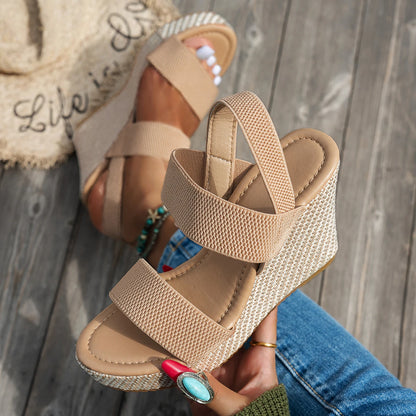 Bequeme Sandalen aus Stoff