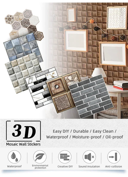Öntapadós Csempe 3D Matrica