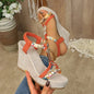 RZSMTYA Damen-Sandalen Flock