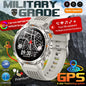 MilTech Katonai Szintű Úszó Okosóra - Beépített GPS Kompassz 30m Vízálló 1,46 Hüvelykes AMOLED