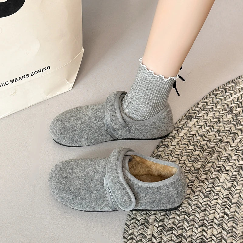 RZSMTYA Damen-Winterschuhe Flock