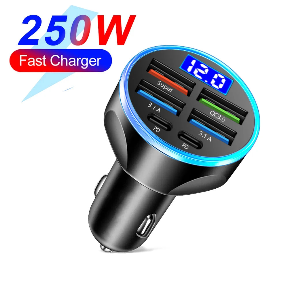 Autós Töltő 250W PD Gyors