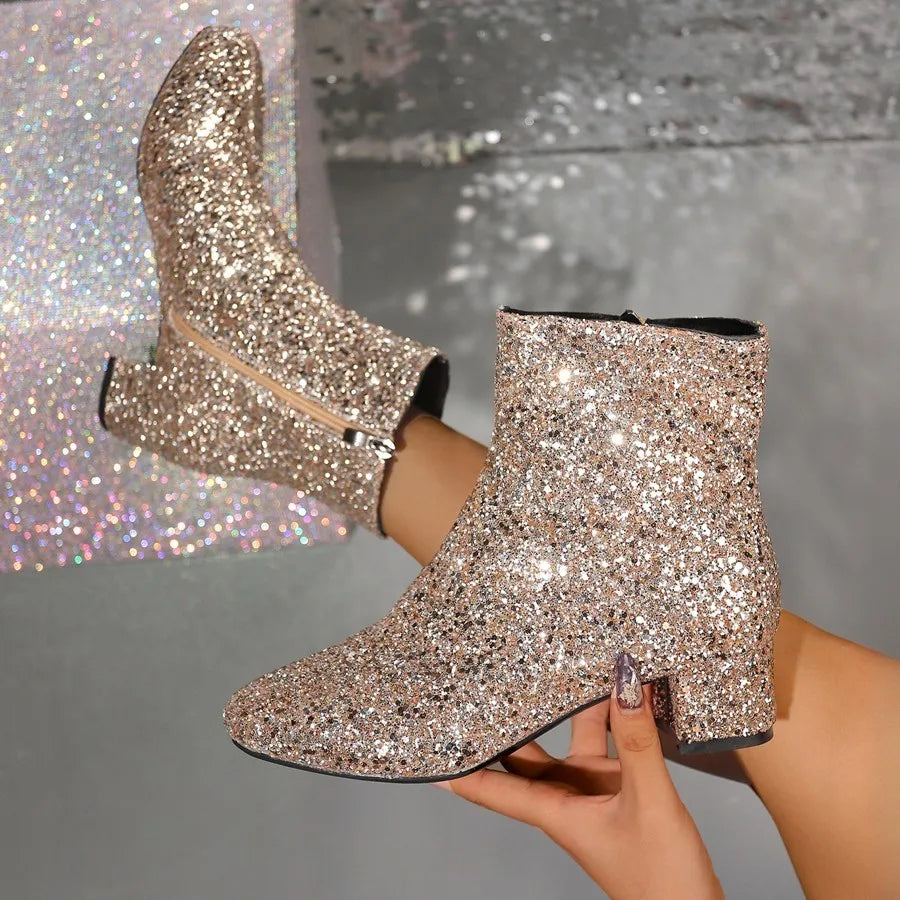 Damenschuhe PU-Stiefel mit Absatz