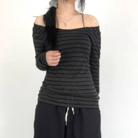 Striped Women's Long Sleeve Top