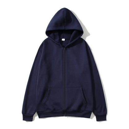 Férfi Meleg Fleece Zip Hoodie