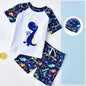 NONECN Jungen-Badeanzug-Set, 3-teilig
