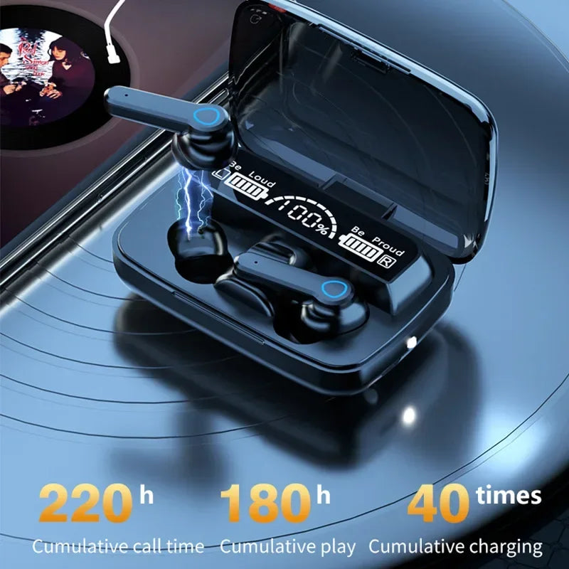 DAMORE M19 Fülhallgató TWS Earphone - Aktív Zajszűrés, Érintéses Vezérlés, Vízálló LED Kijelző Mikrofonnal