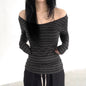 Striped Women's Long Sleeve Top