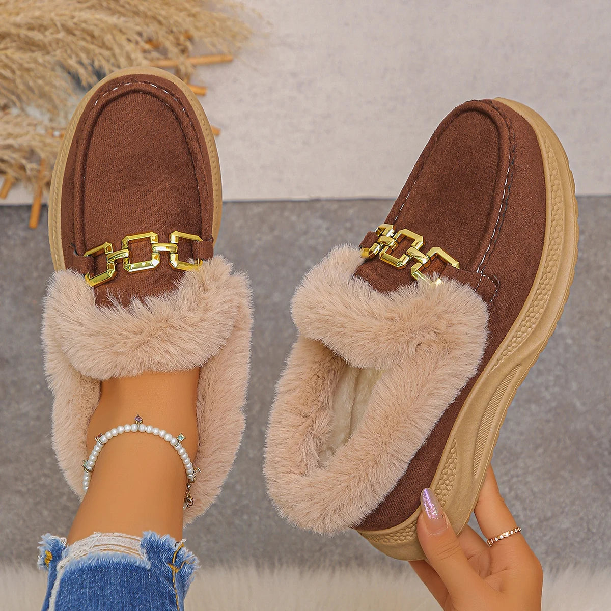 Stiefeletten mit warmem Plüschfutter