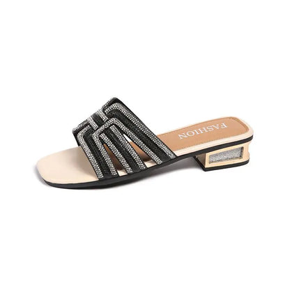 PU Leather Shoes with Square Heels