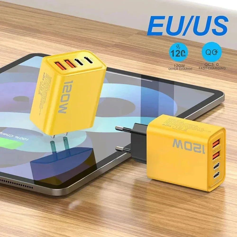 4Portos USB C PD Gyors Töltő