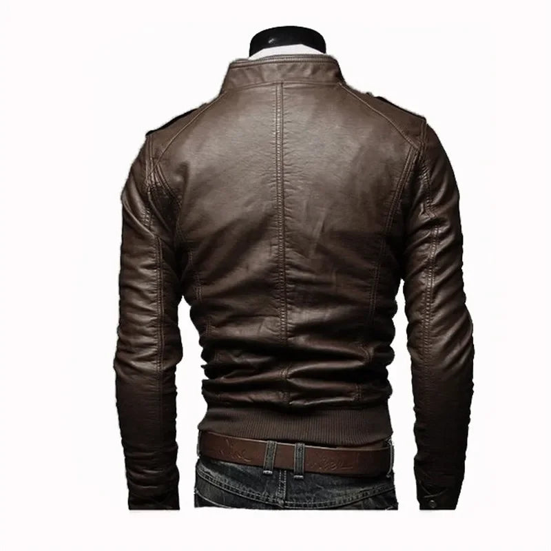 Férfi PU Kabát LivaGirl Zipper