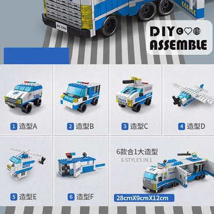 6in1 Rendőrségi Építő Készlet
