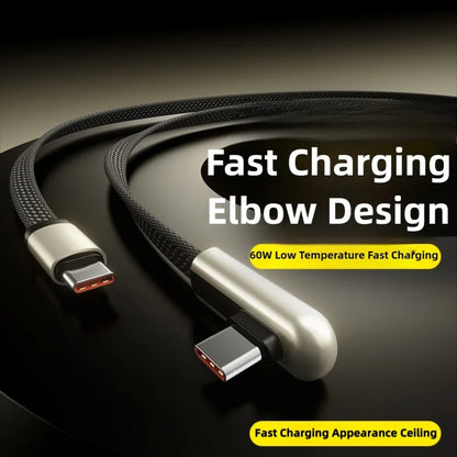 PD60W USB C Gyors Kábel 90 Fok
