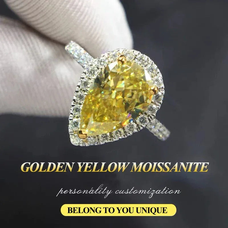 0.5-6ct Rare Colored Moissanite Loose Stone Real VVS1 Lab Grown Princess Crystal Yellow Pink Certified Heart Moissanite Diamonds - BAALAAZ