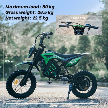 iScooter A14 Elektromos Cross Motor Gyerekeknek 500W - 27 km/h, 14 Hüvelyk, Terepjáró