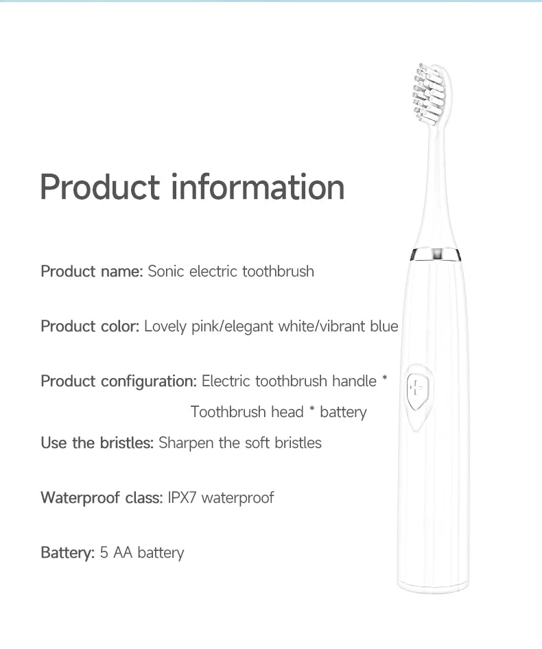 Elektromos Fogkefe Bristle IPX6