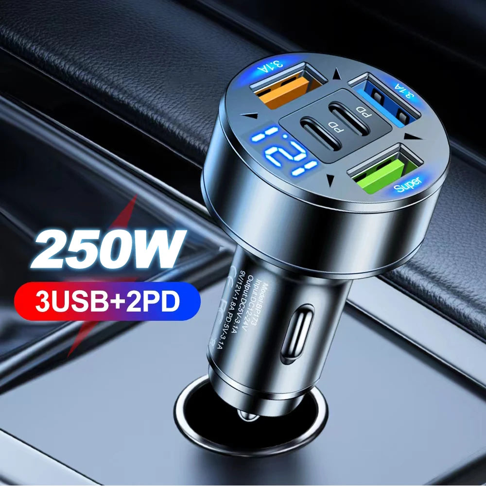 Autós Töltő Kebidumei 5Port PD
