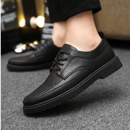 Férfi Luxus Bőr Cipő Olasz Oxford - Klasszikus Üzleti Brogue Loafer Barna