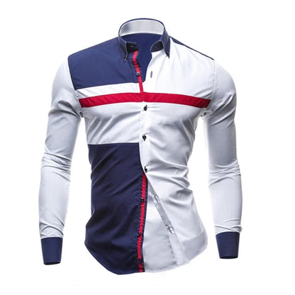 Férfi Ing Slim Fit Csíkos Liva