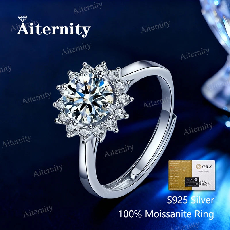 Moissanite Gyűrű Szív D Szín
