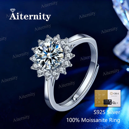 Moissanite Gyűrű Szív D Szín
