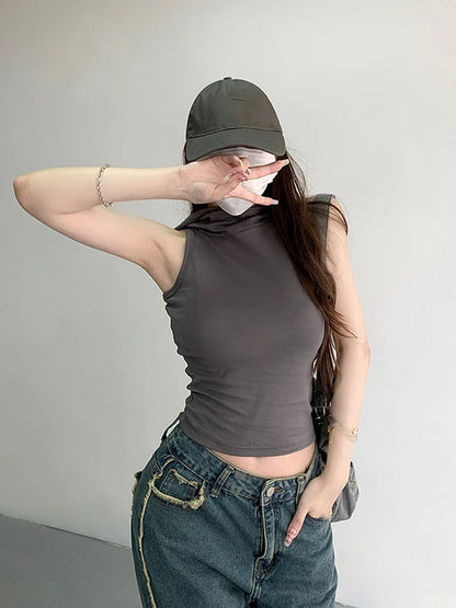 JEYONG Kapucnis Crop Top Női