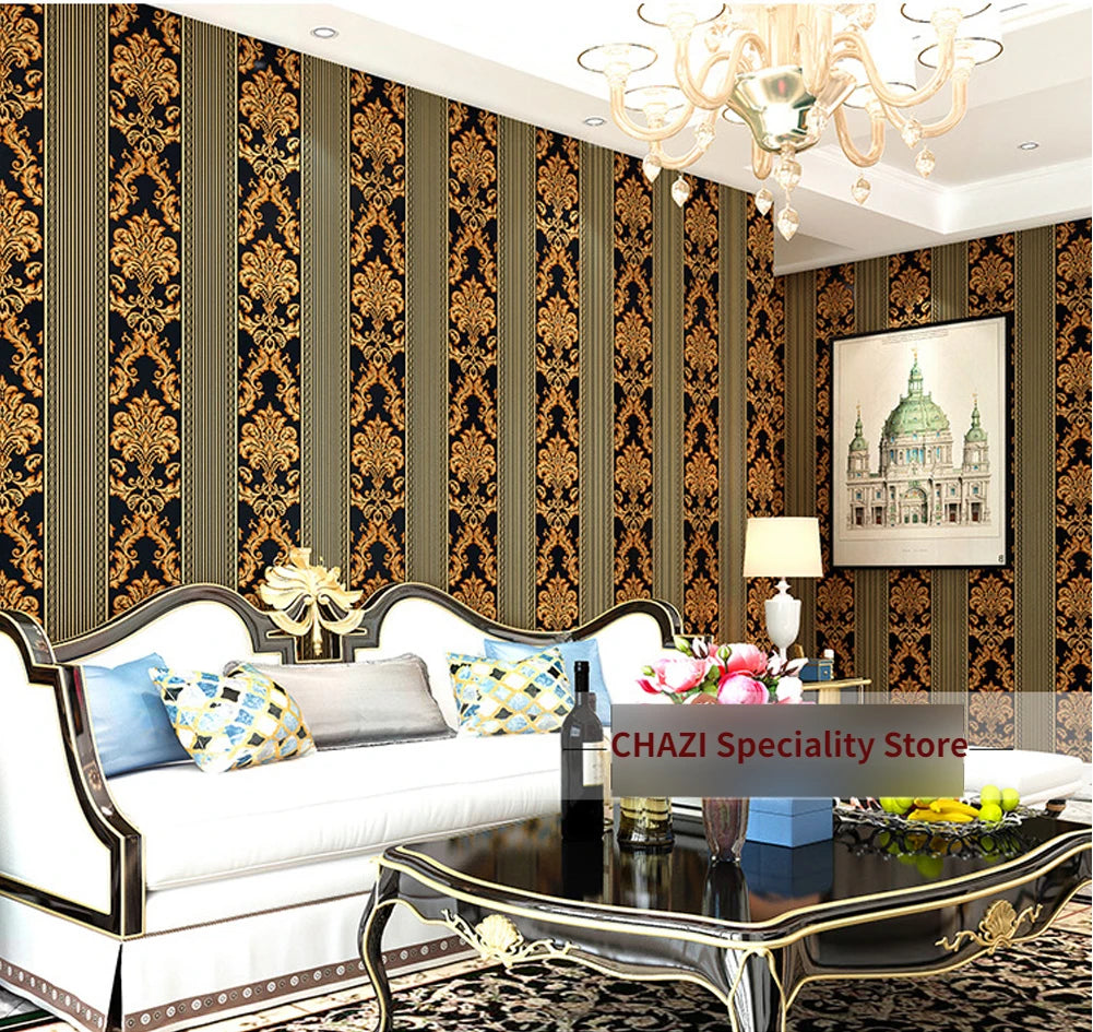 Dzqcn 3D Damask Tapéta Otthon
