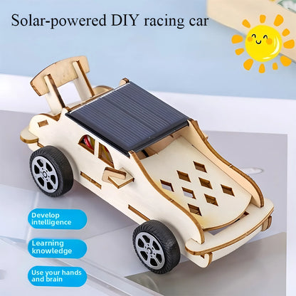 Napenergiás Autó DIY Fa Puzzle