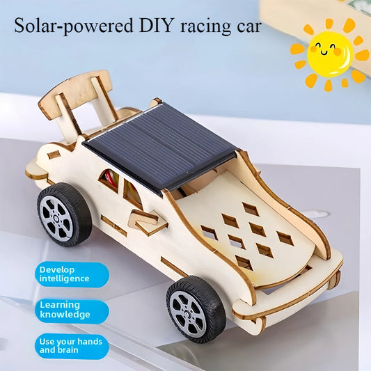 Napenergiás Autó DIY Fa Puzzle