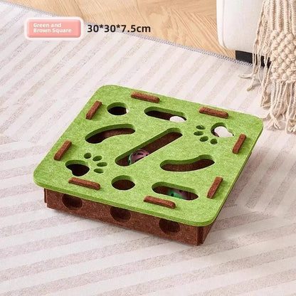Macska Rejtvény Játék Filcből Készült Puzzle Doboz Labdás Edző Játék - Beltéri Edzés És Szórakozás