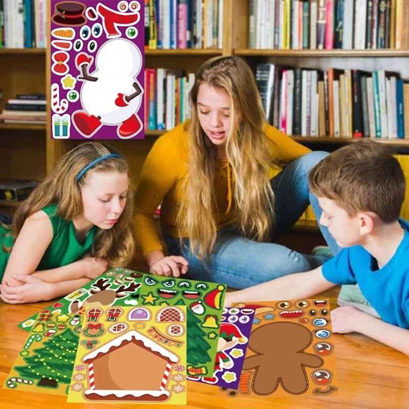 Karácsonyi Puzzle Matricák Diy